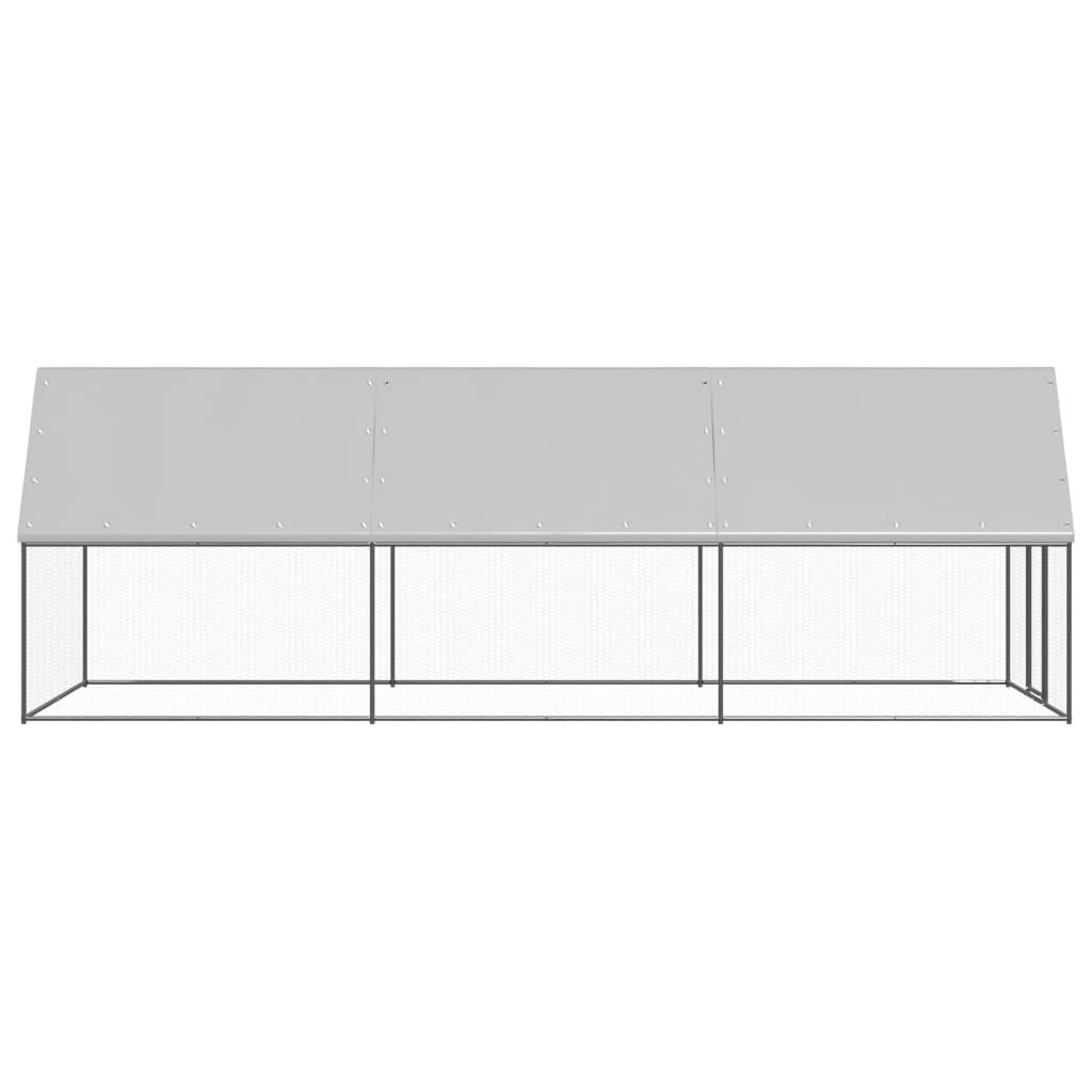 Outdoor-Hühnerkäfig 2x4x2 m Verzinkter Stahl