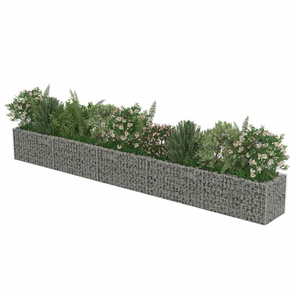 Gabionen-Hochbeet Verzinkter Stahl 450×90×100 cm