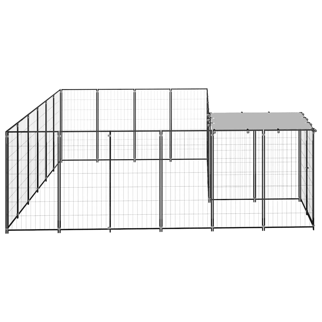 Hundezwinger Schwarz 4,84 m² Stahl