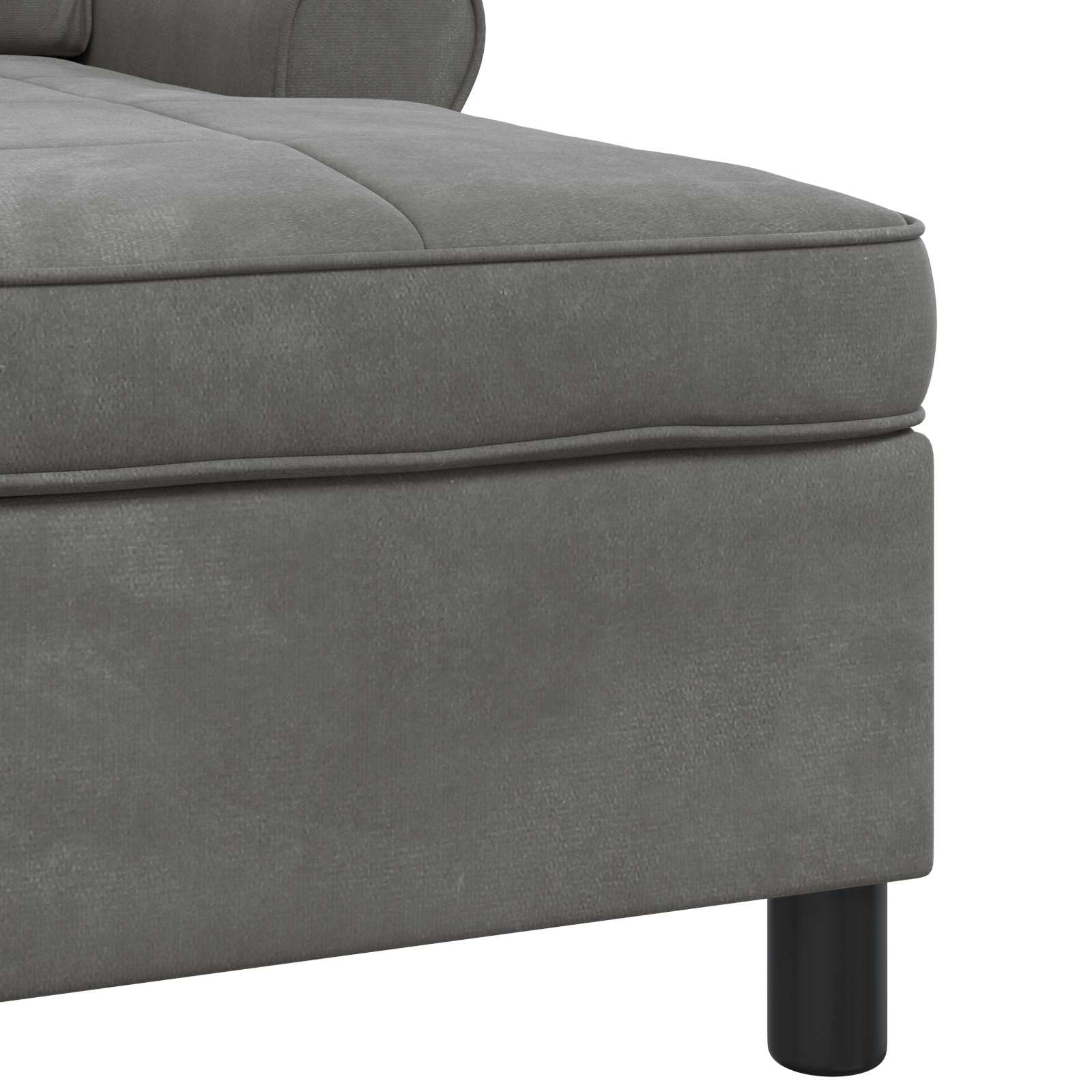 Lounge-Liege mit Kissen Hellgrau 91 x 157 x 91 cm Samt