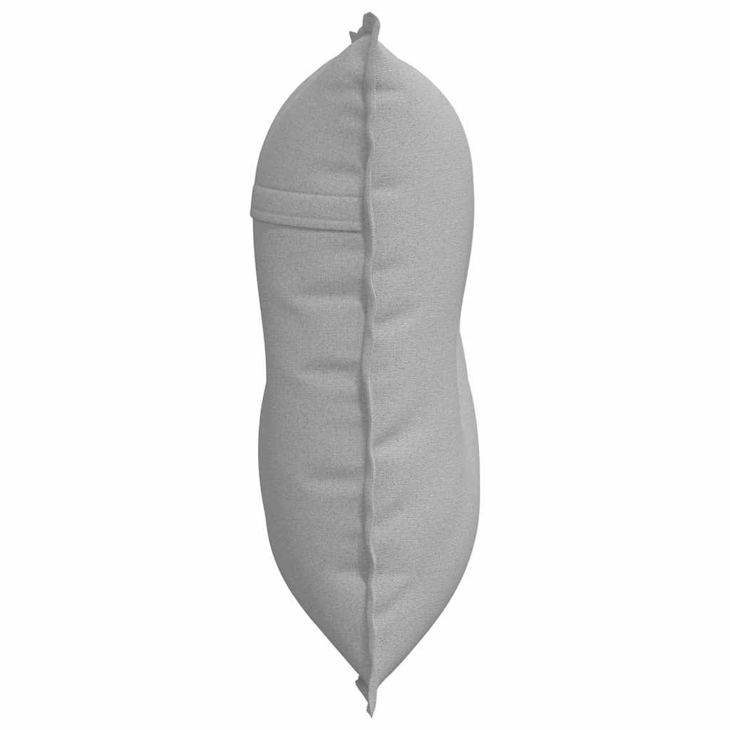 Rückenkissen Hellgrau 50 x 19 x 45 cm Stoff