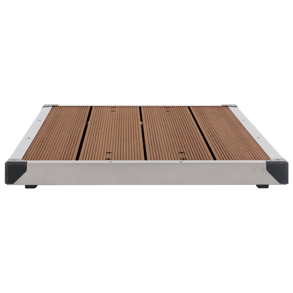 Gartendusche mit Grauer Bodenplatte 220 cm Aluminium