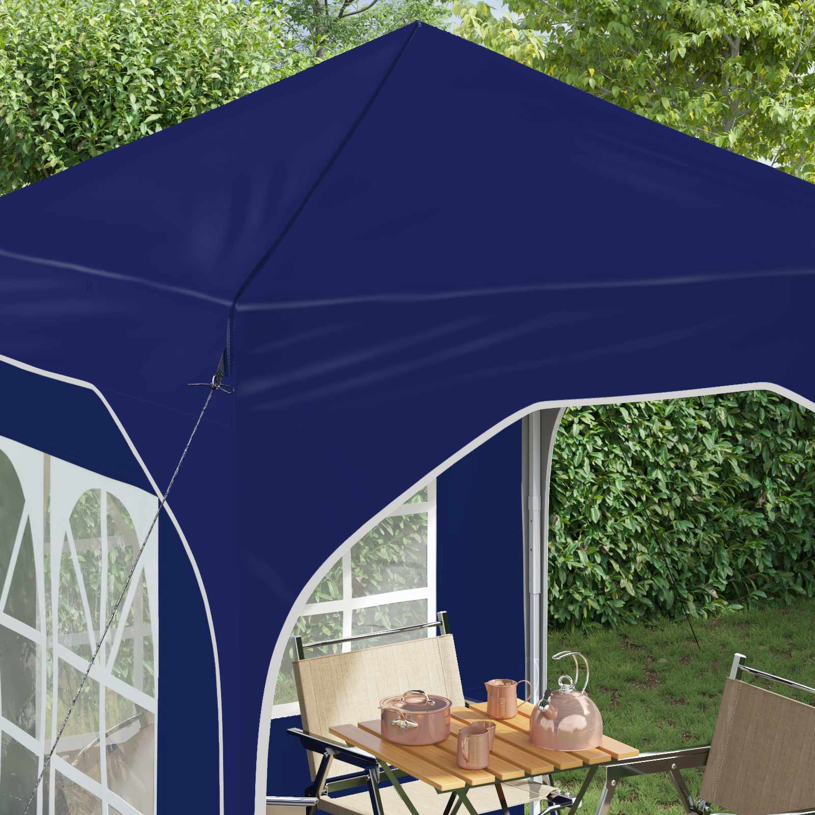 Pop-up Partyzelt 194 x 194 x 245 cm Creme