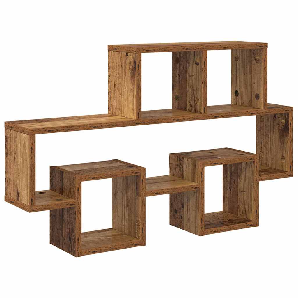 Wandregal in Autoform Weiß 82x15x51 cm Holzwerkstoff