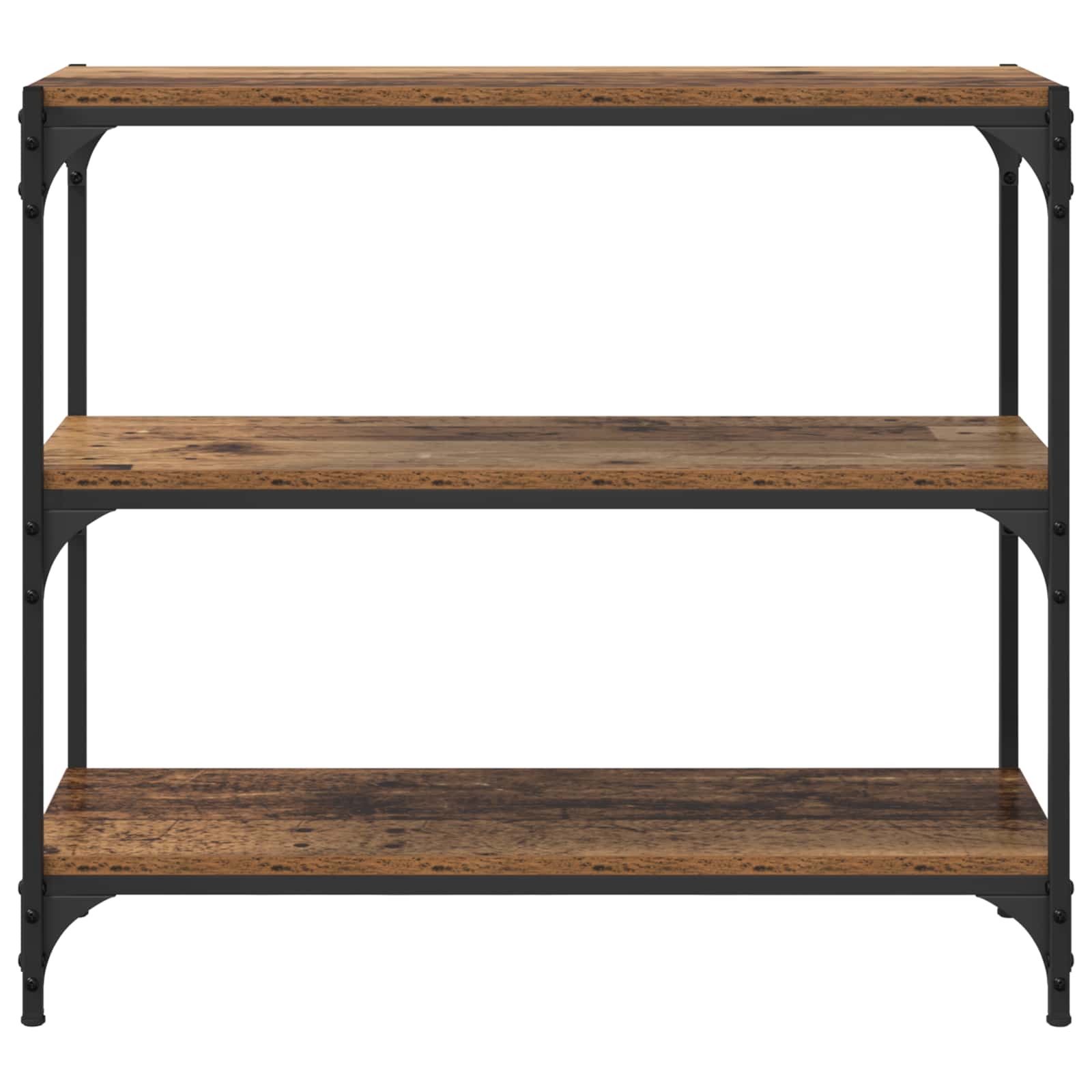 Bücherregal Schwarz 40x33x70,5 cm Holzwerkstoff und Stahl