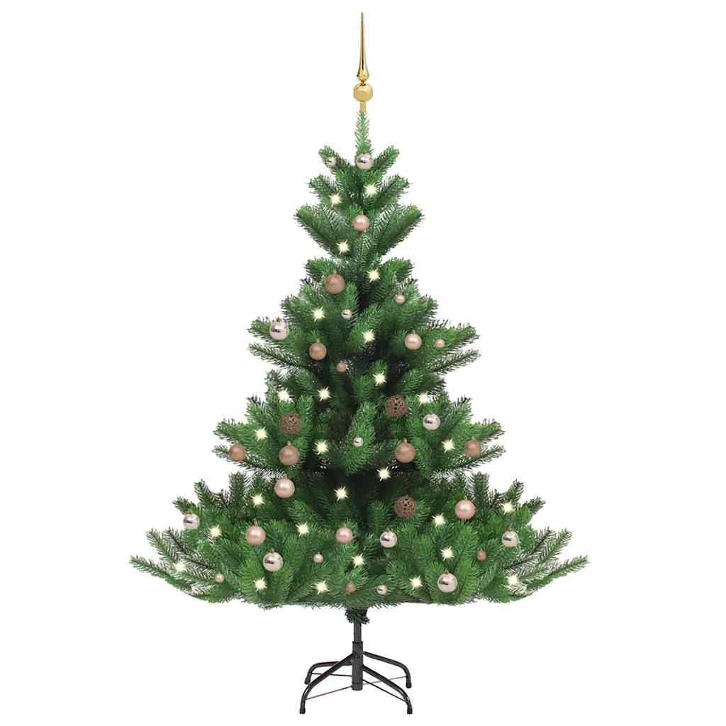 Künstlicher Weihnachtsbaum Nordmann LED & Kugeln Grün 150 cm