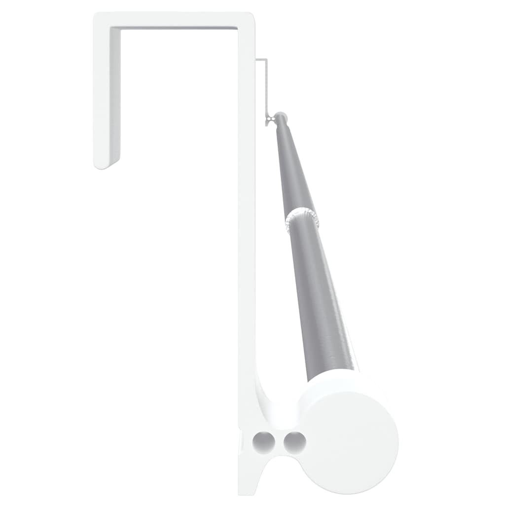 Gardinenstangen 2 Stk. Weiß und Silbern 40-60 cm Aluminium