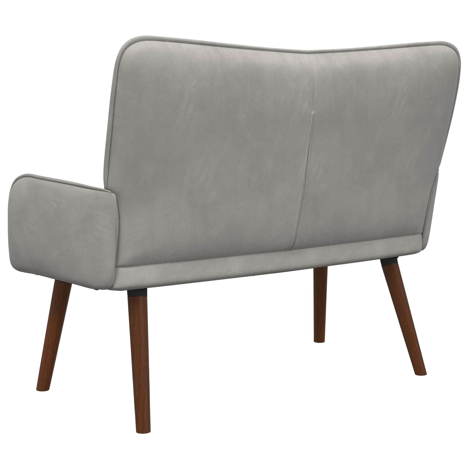 2-Sitzer Sofa Hellgrau 115 x 61 x 87 cm Samt (V)