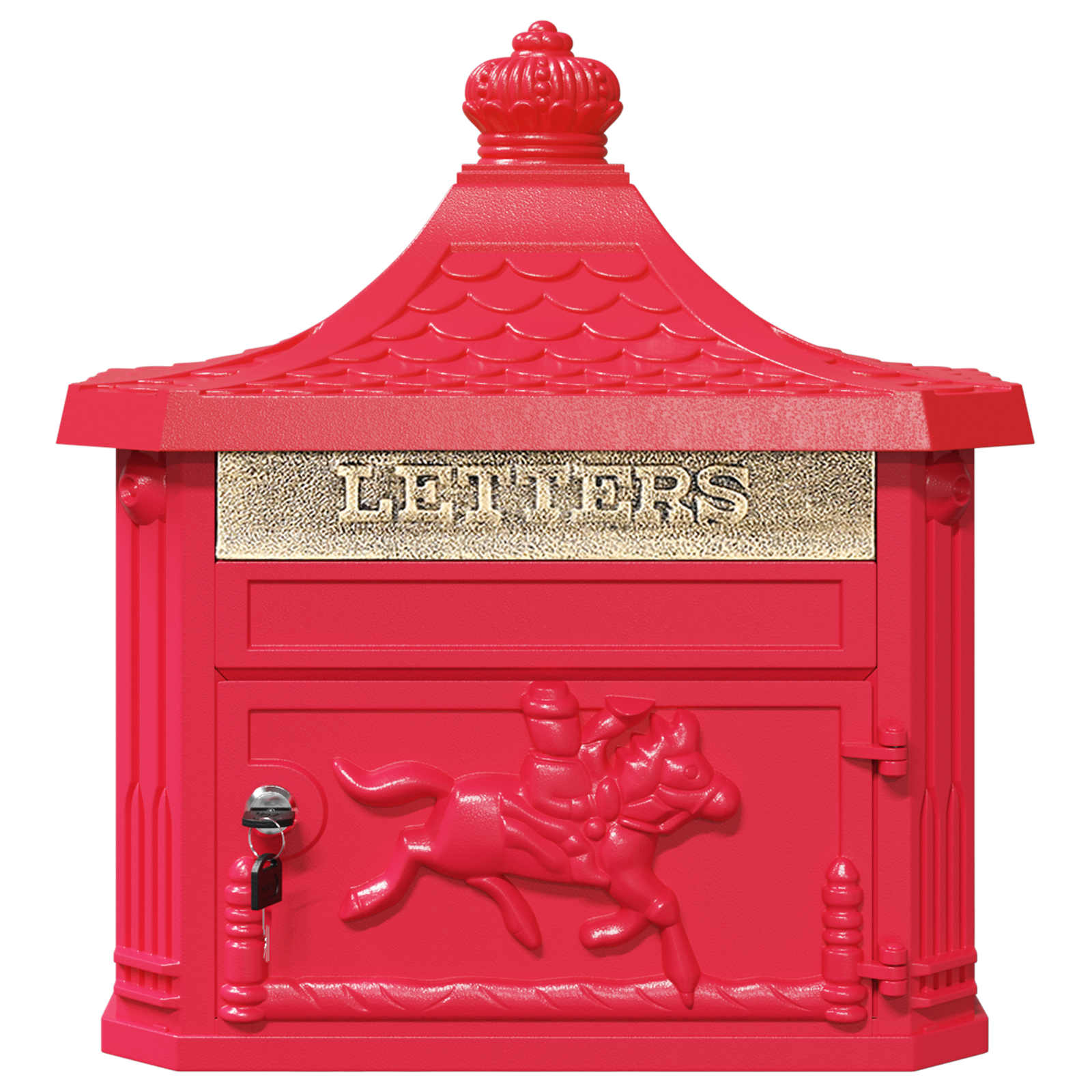 Wandmontierter Briefkasten Grün 40,5 x 16 x 45 cm Gussaluminium