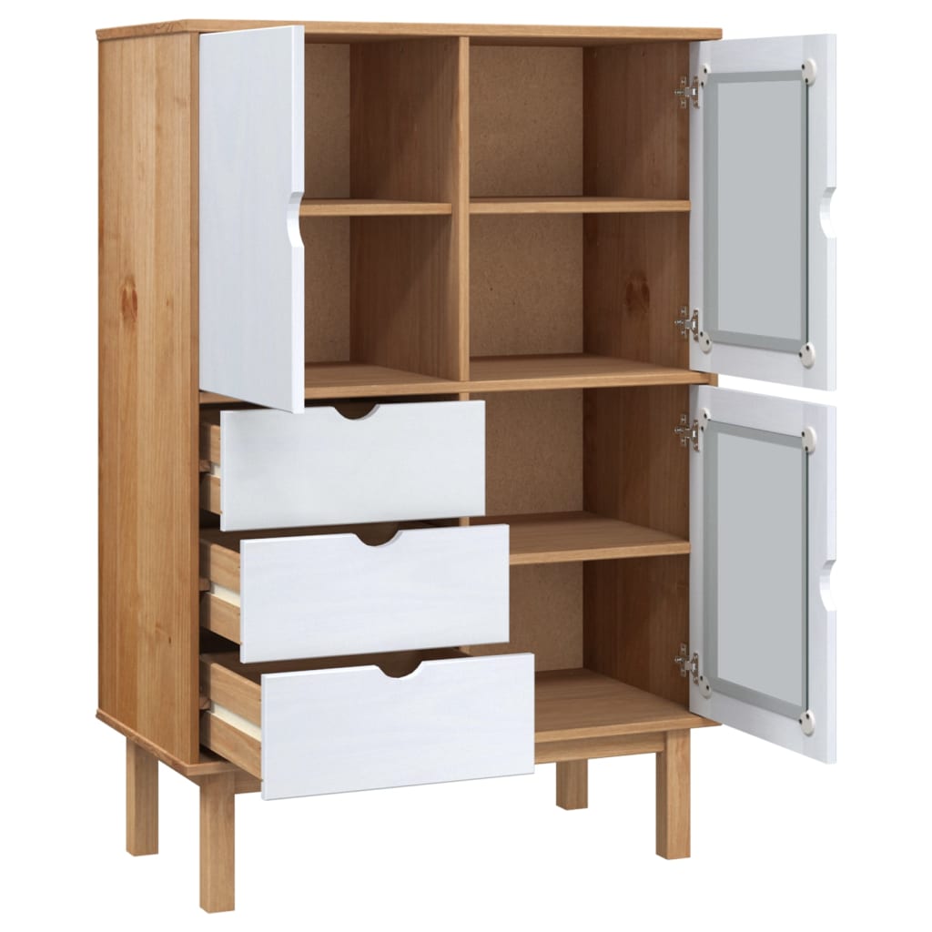 Highboard OTTA 85x43x125 cm Massivholz Kiefer