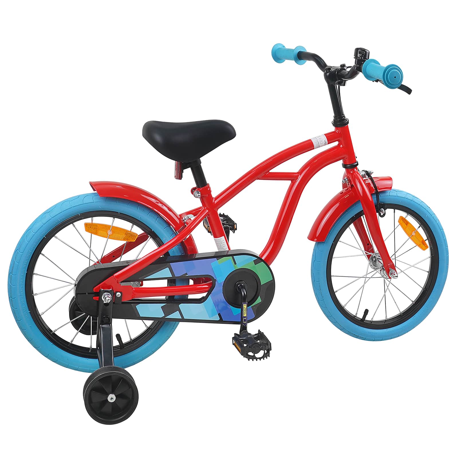 Kinderfahrrad 16 Zoll für 4-6 Jahre alt Schwarz