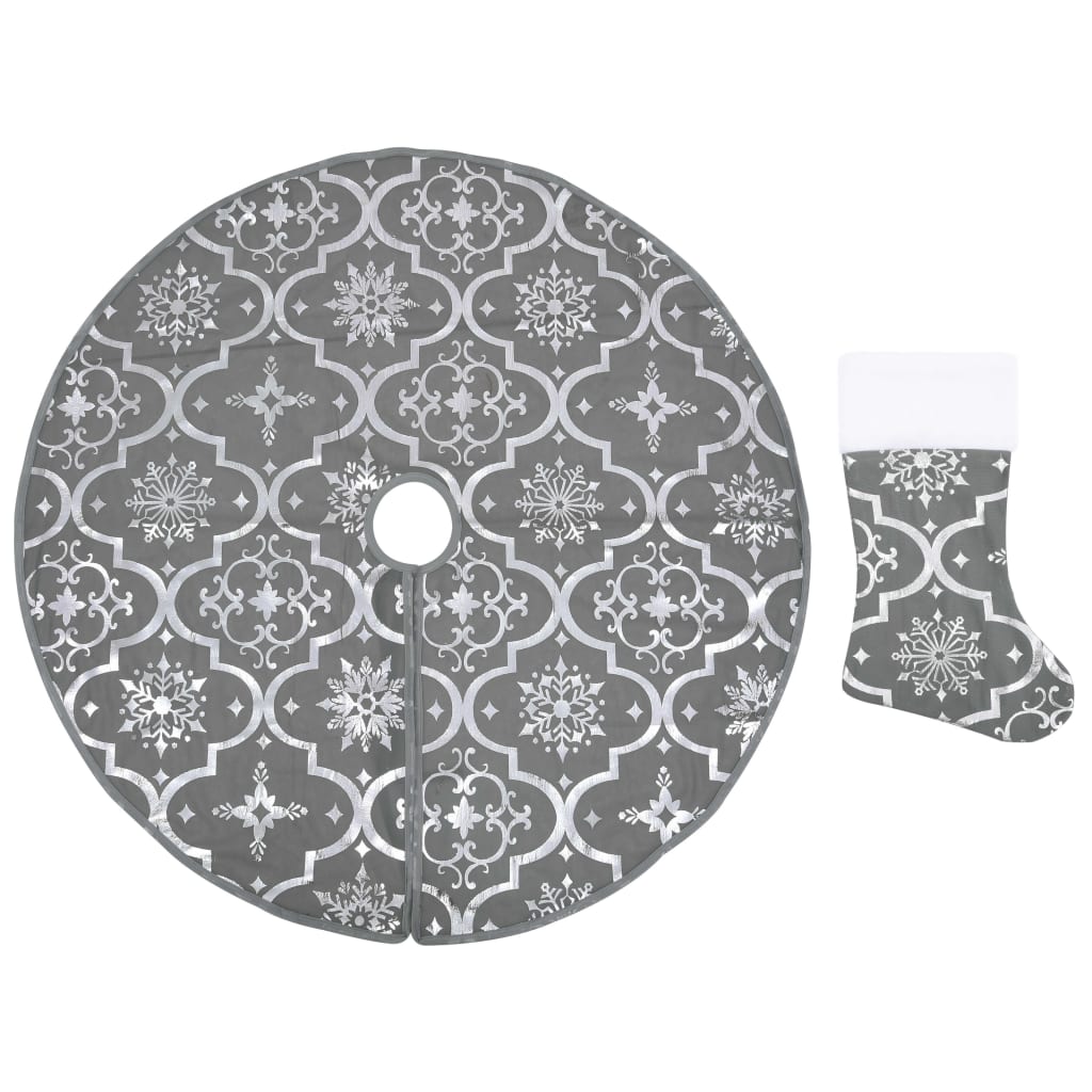 Luxus-Weihnachtsbaumdecke mit Socke Blau 150 cm Stoff