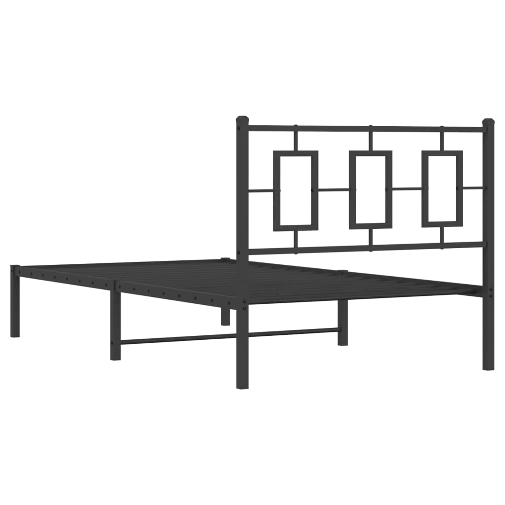 Bettgestell mit Kopf- und Fußteil Metall Weiß 180x200 cm