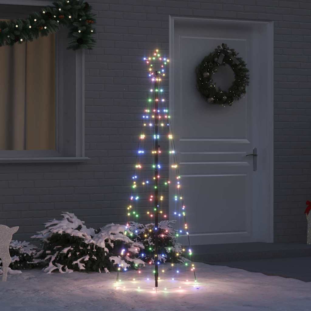 LED-Weihnachtsbaum mit Erdspießen 220 LEDs Warmweiß 180 cm