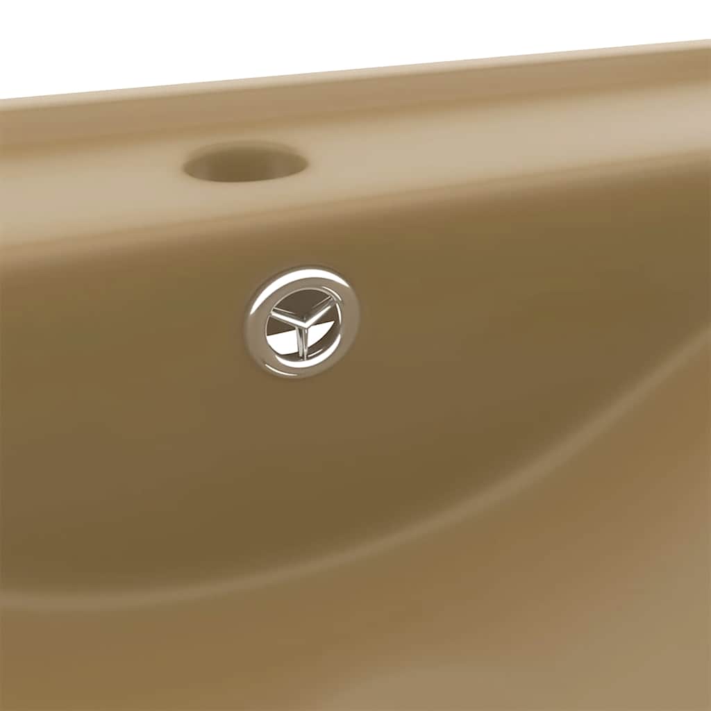 Luxus-Waschbecken mit Hahnloch Matt-Weiß 60x46 cm Keramik