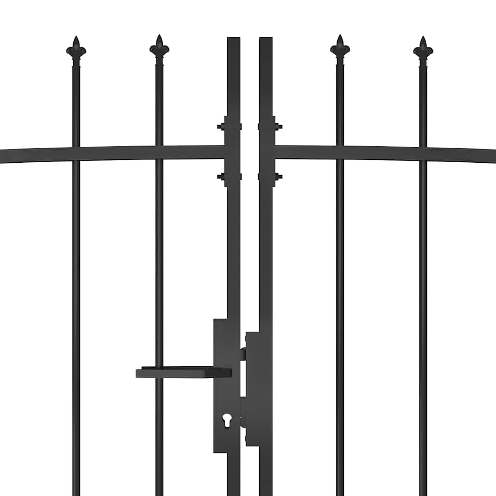 Gartentor Woerden mit Speerspitze 5x1 m Schwarz