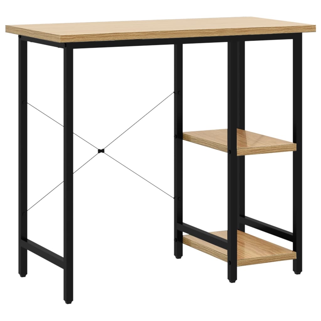 Computertisch Weiß 80x40x72 cm MDF und Metall