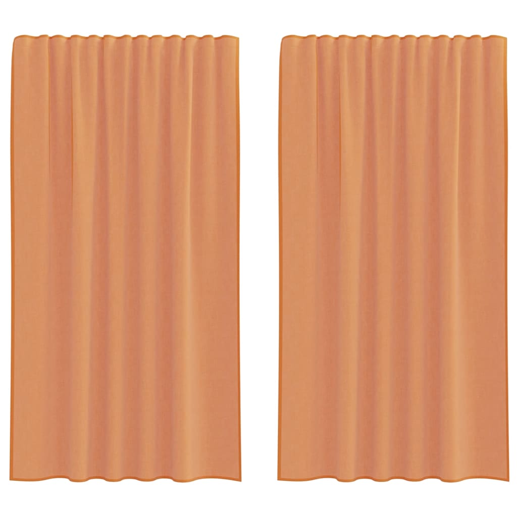 Voile Vorhänge mit Ösen 2 Stk. Apfelgrün 140x140 cm