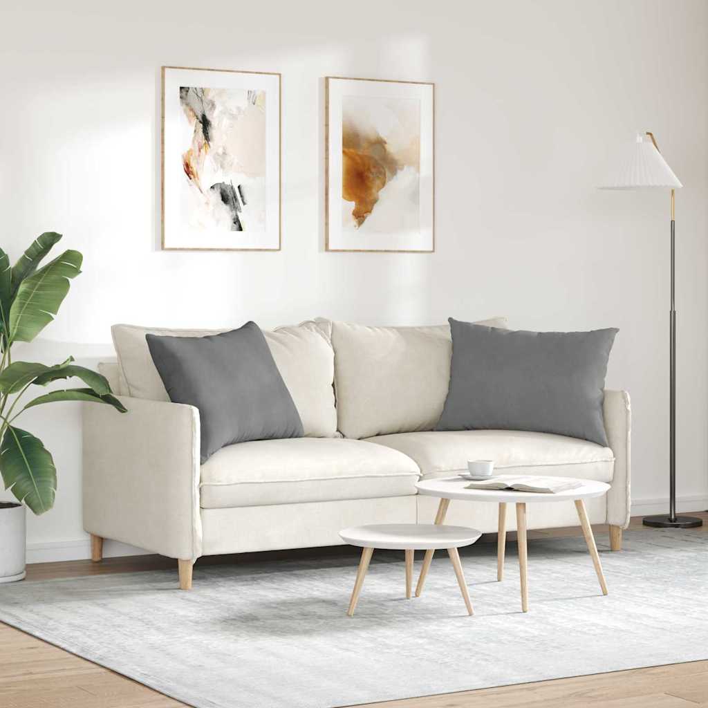 Sofakissen 2 Stück Taupe 50 x 30 cm Stoff