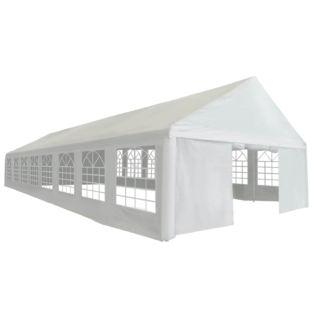 Partyzelt PE 6x16 m Weiß