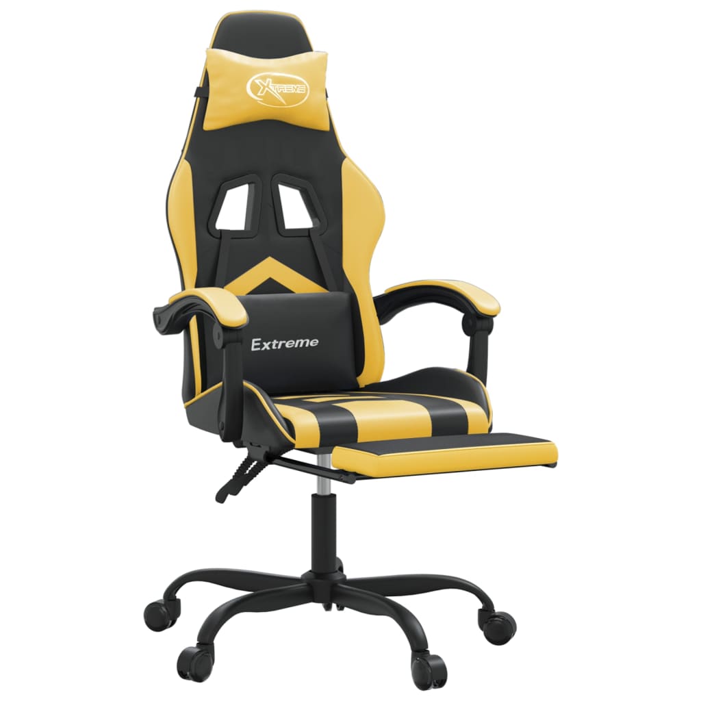 Gaming-Stuhl Drehbar Schwarz und Rot Kunstleder