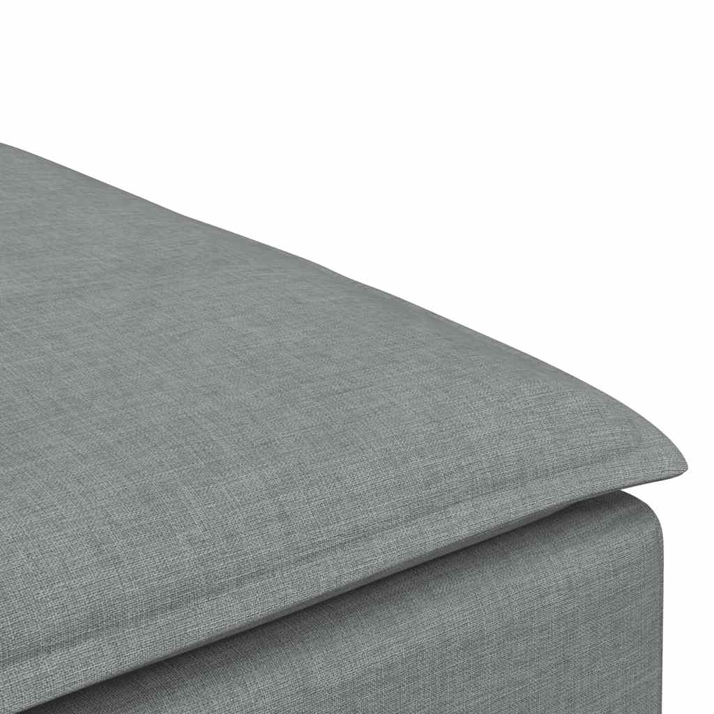 Modulares Sofa Endmodul mit Armlehne Kissen Hellgrau 100 cm