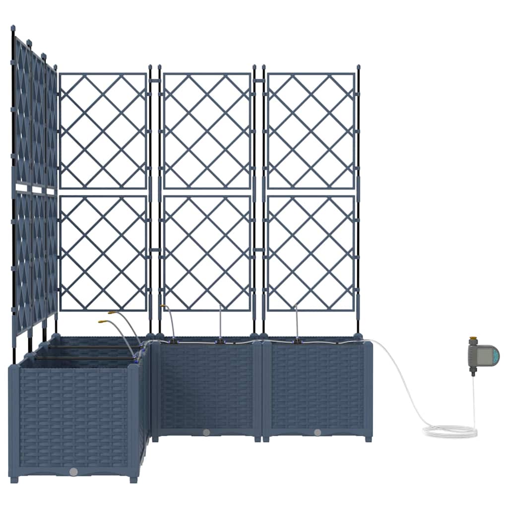 Garten-Pflanzgefäß 4 Stk. Braun 160 x 40 x 22 cm PP