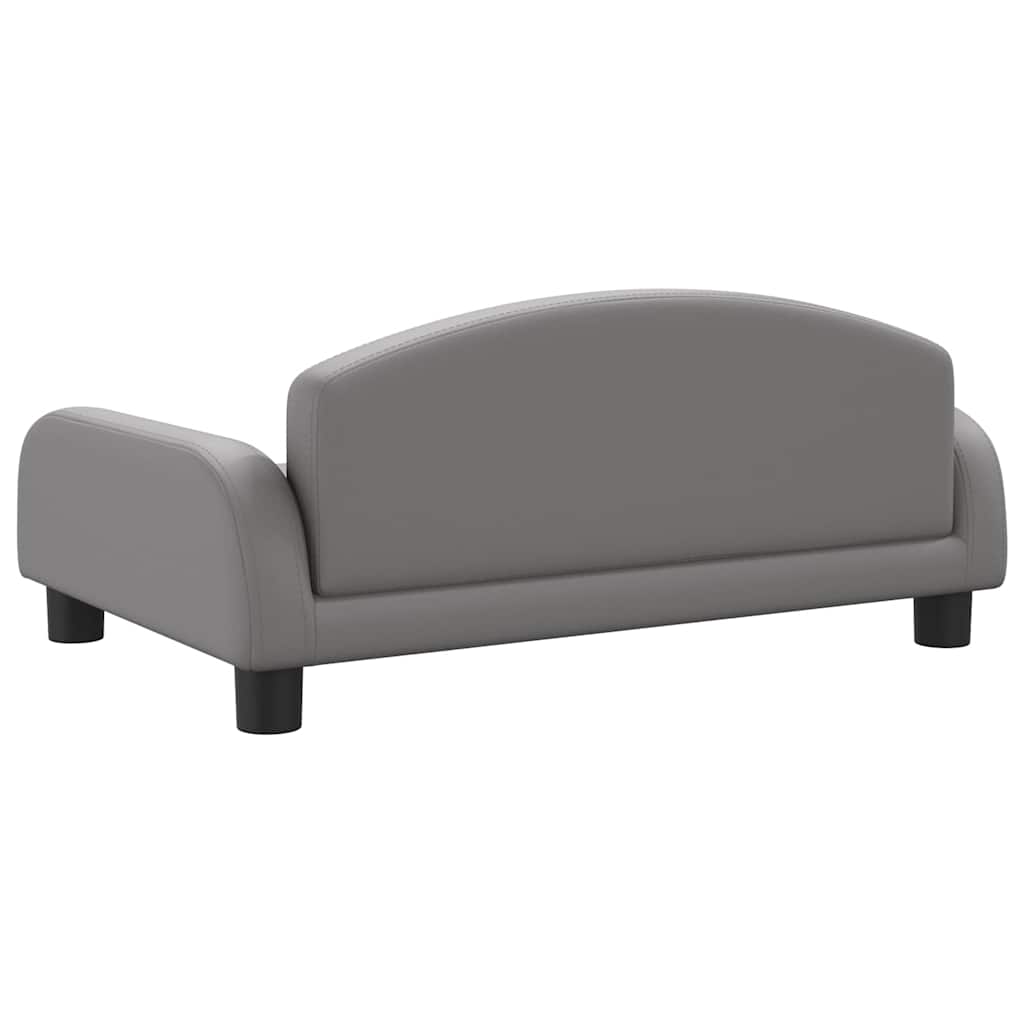 Kindersofa Schwarz 70x45x30 cm Kunstleder
