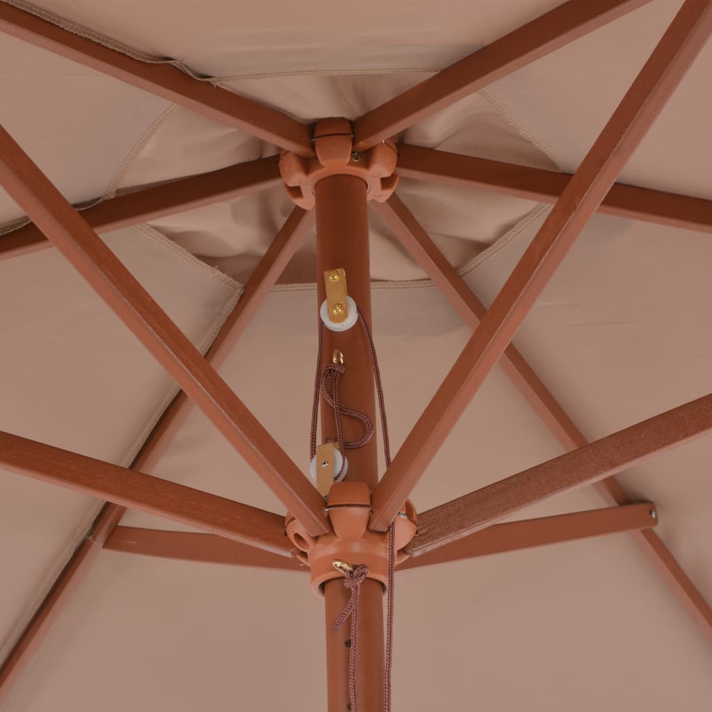 Sonnenschirm mit Holz-Mast 270 cm Blau