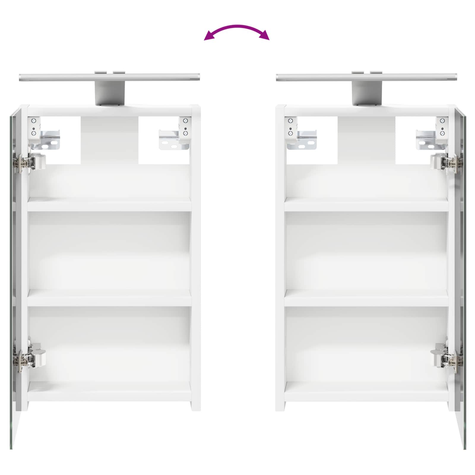 Badezimmerschrank-Set 3 pcs 80 x 10,5 x 50 cm Holzwerkstoff