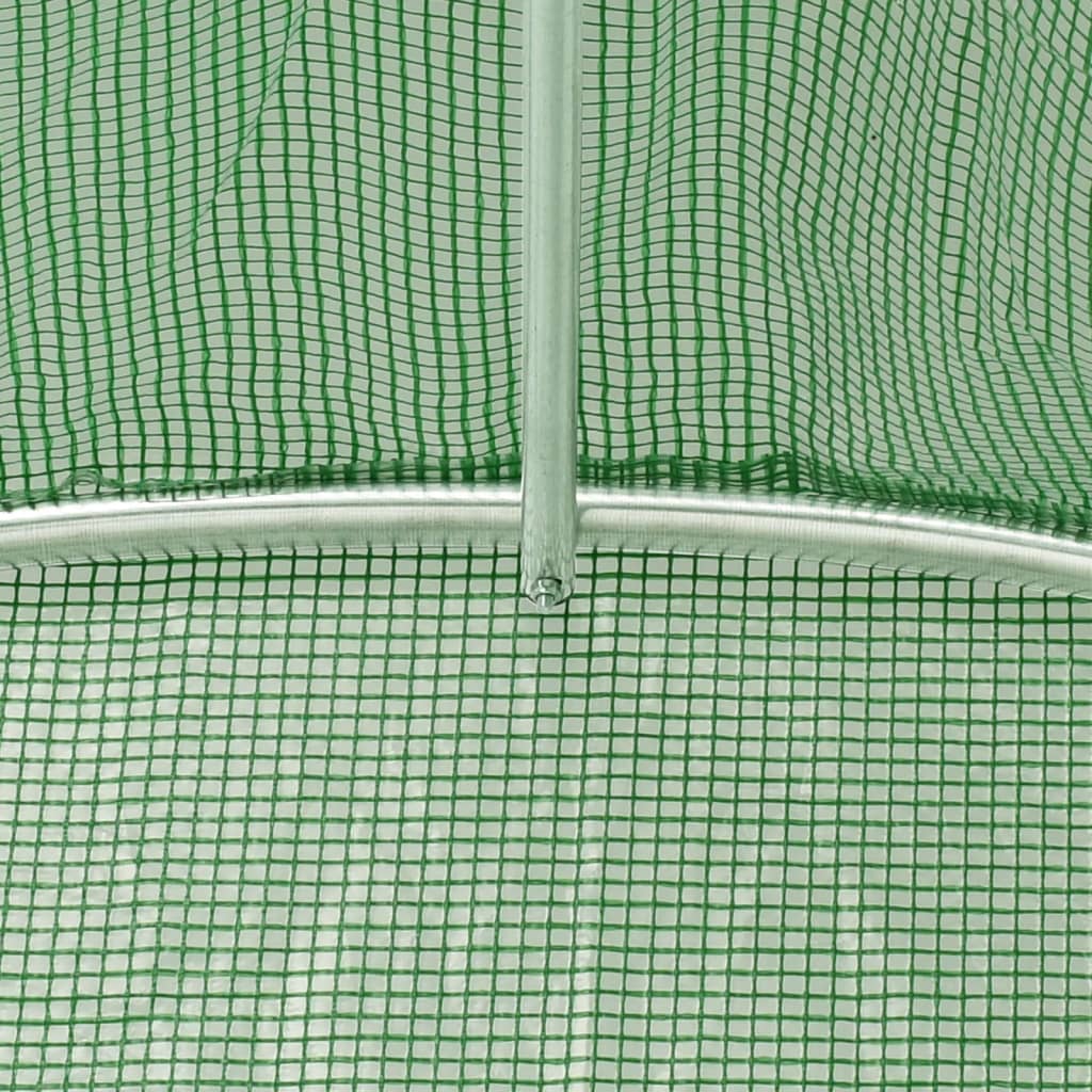 Gewächshaus mit Stahlrahmen Grün 48 m² 16x3x2 m