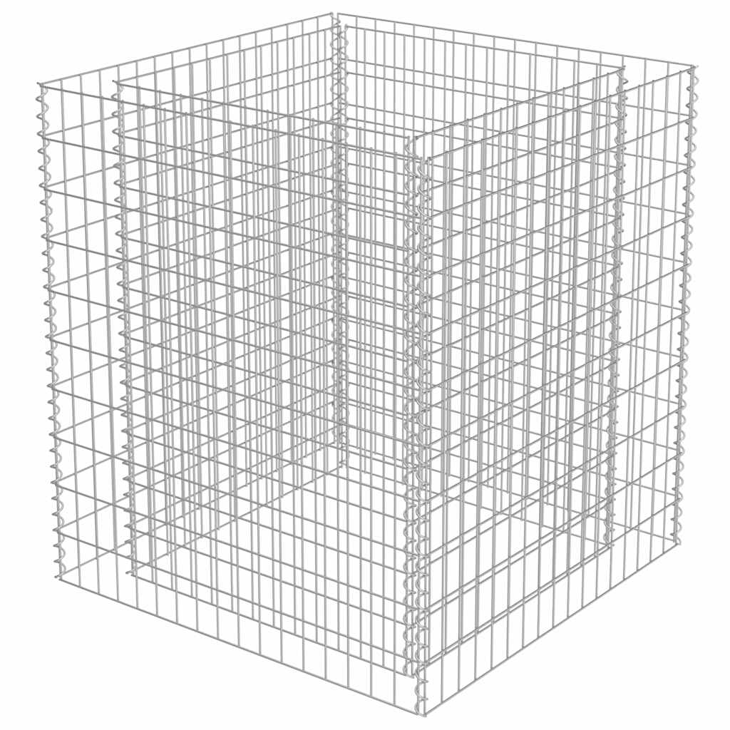 Gabionen-Hochbeet Verzinkter Stahl 450×90×100 cm