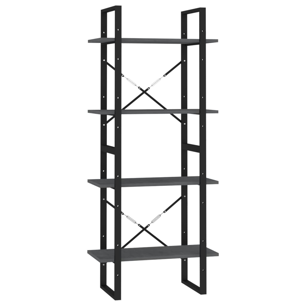 Bücherregal 2 Fächer Weiß 60x30x70 cm Holzwerkstoff