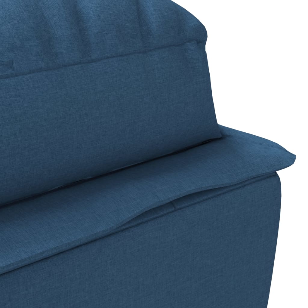 Chaiselongue mit Kissen Hellgrau Stoff