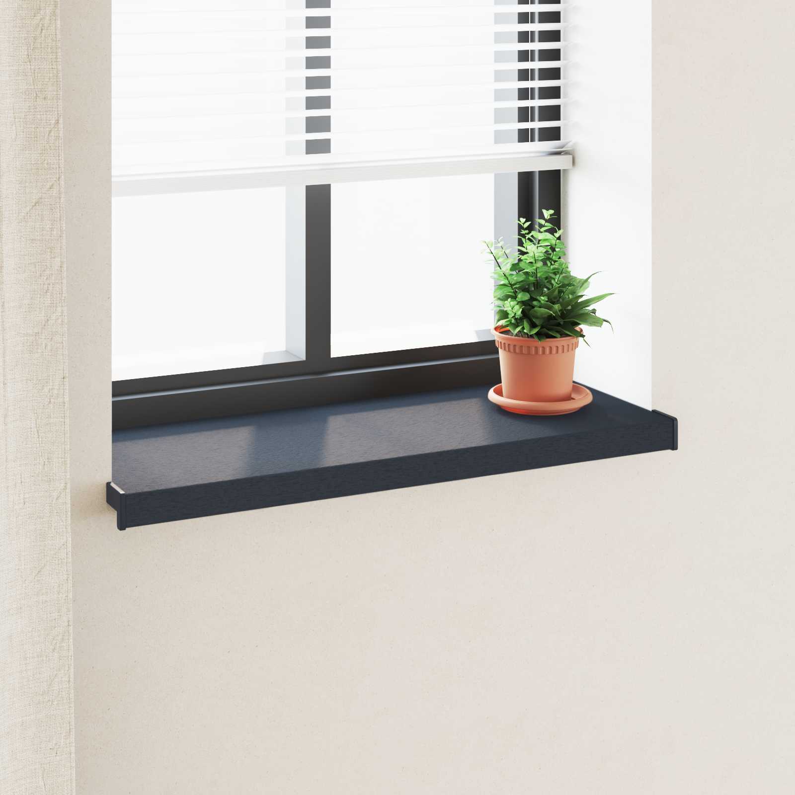 Fensterbank Weiß 60 x 10 x 4,5 cm PVC