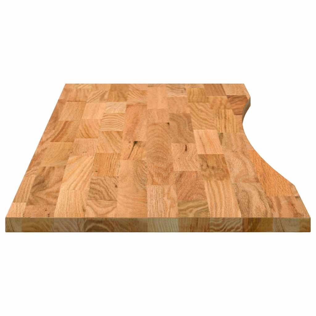 Schreibtischplatte Unbehandelt 80x50x2,5 cm Massivholz Eiche