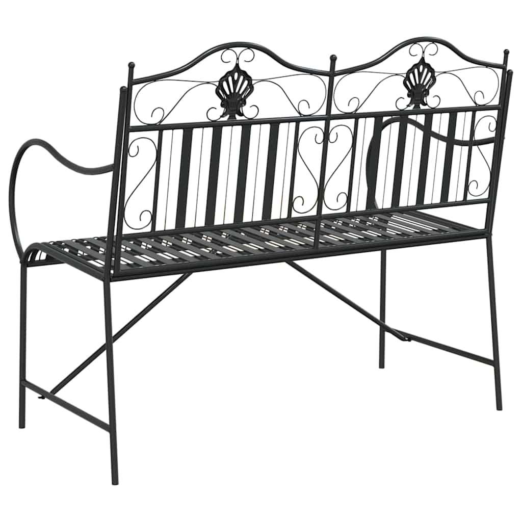 Gartenbank Antik Weiß 103,5 x 59 x 89 cm Stahl
