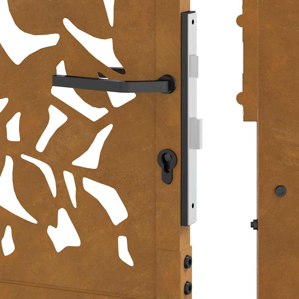 Gartentor Schwarz 100x100 cm Stahl Lichtdesign