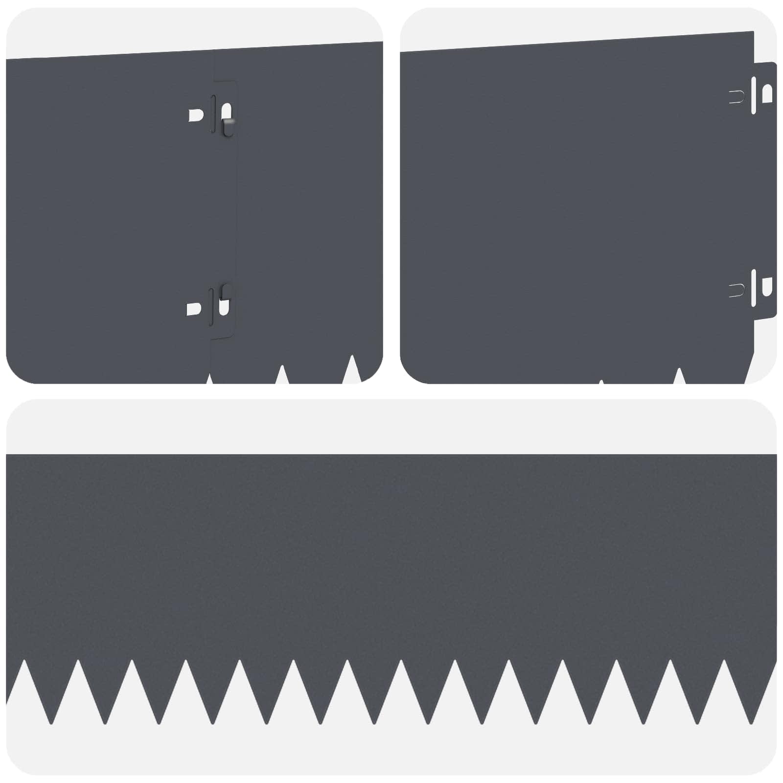 Raseneinfassung 10 pcs 103 x 10 cm Stahl Schwarz