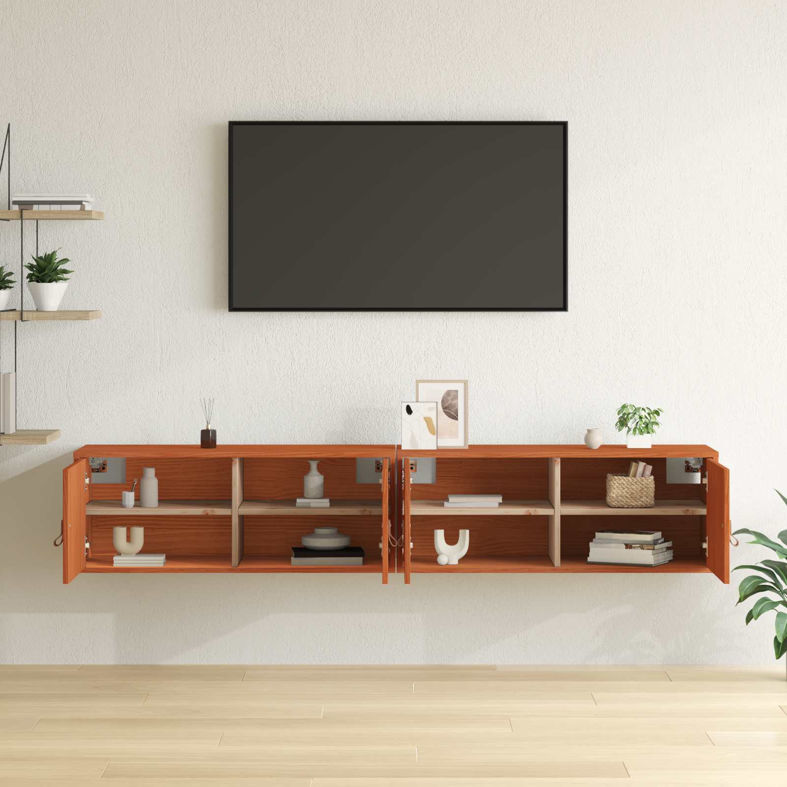 Wandschrank 80x30x30 cm Massivholz Kiefer