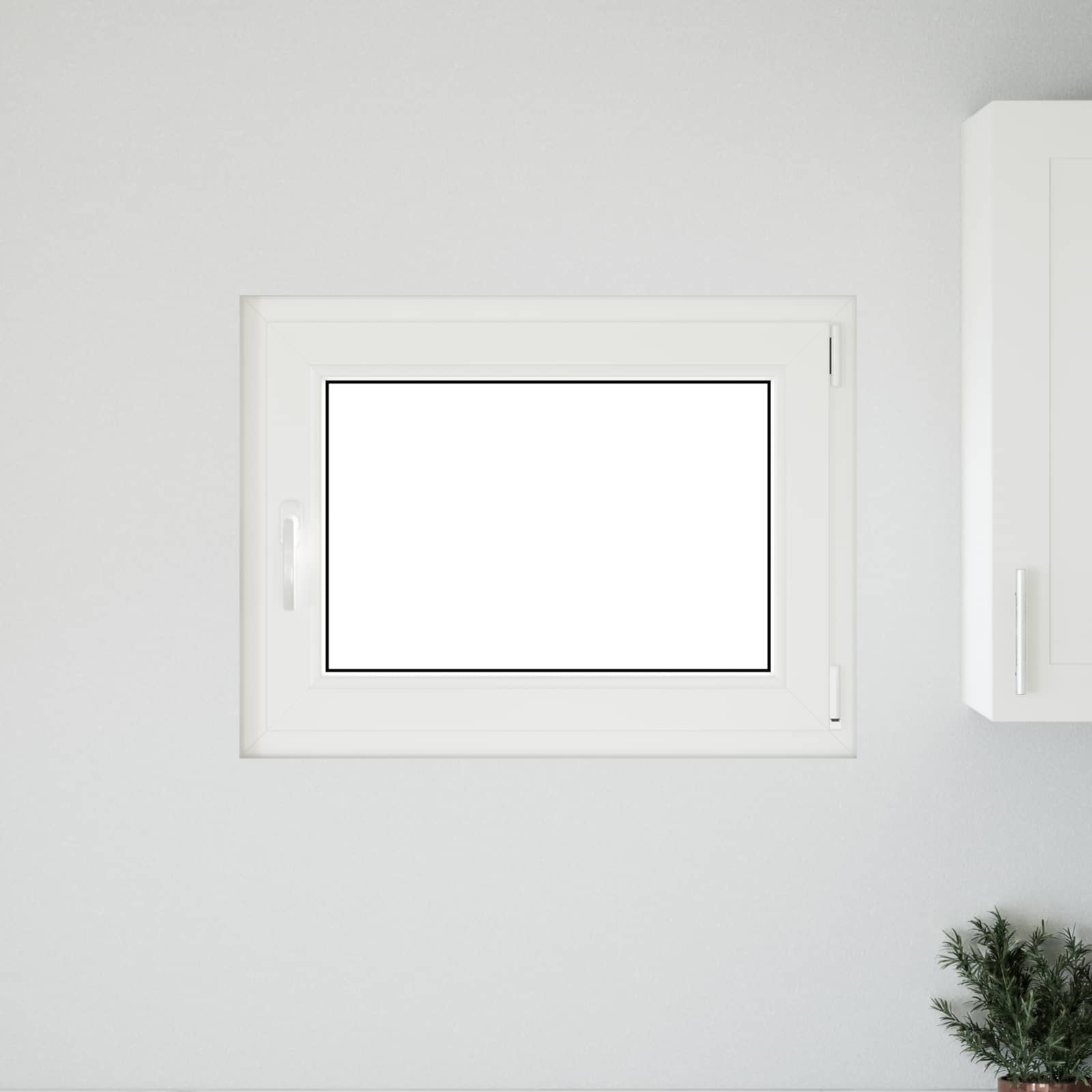 Kellerfenster RISOR 50 x 50 cm PVC und Glas Weiß