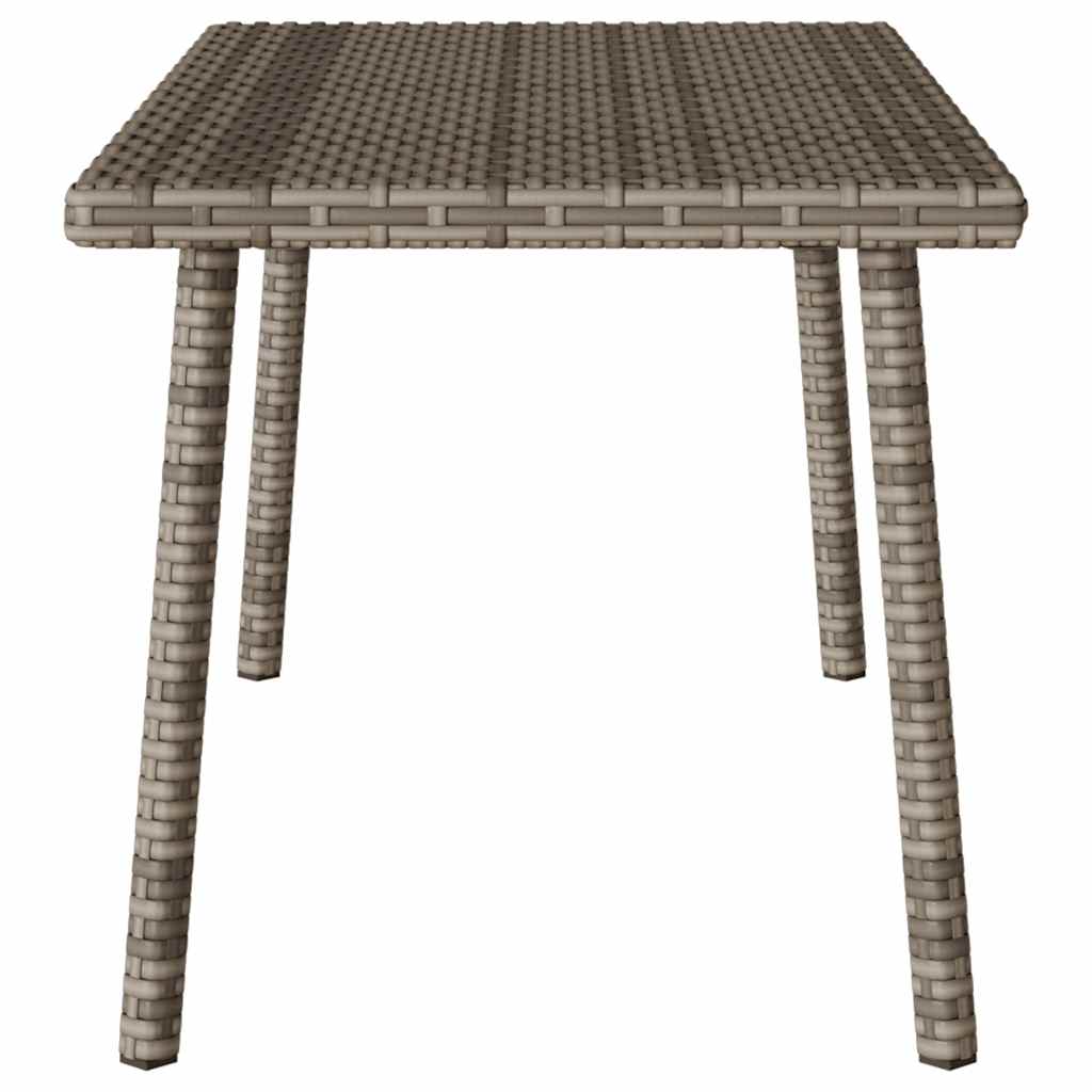 Garten-Couchtisch Rechteckig Schwarz 40x40x37 cm Poly Rattan