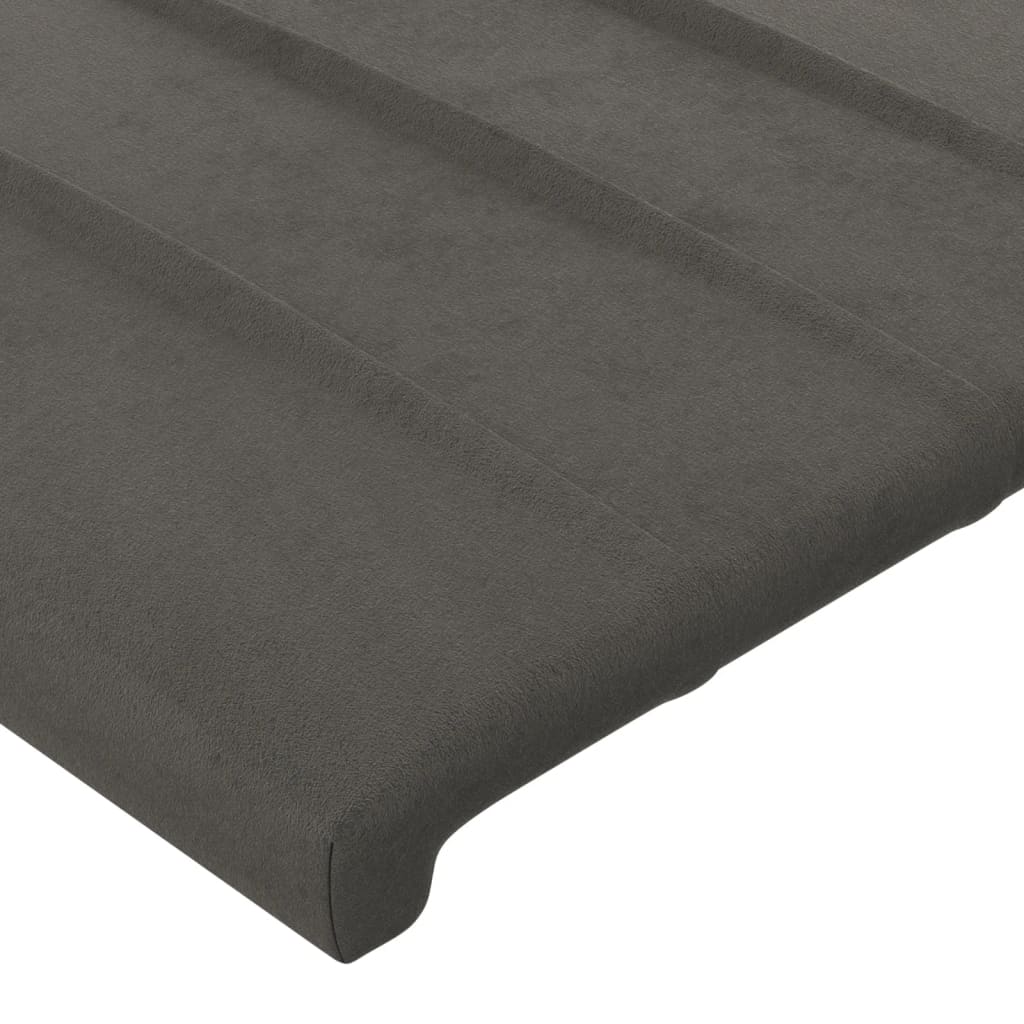 Kopfteil Hellgrau 80x5x118/128 cm Samt