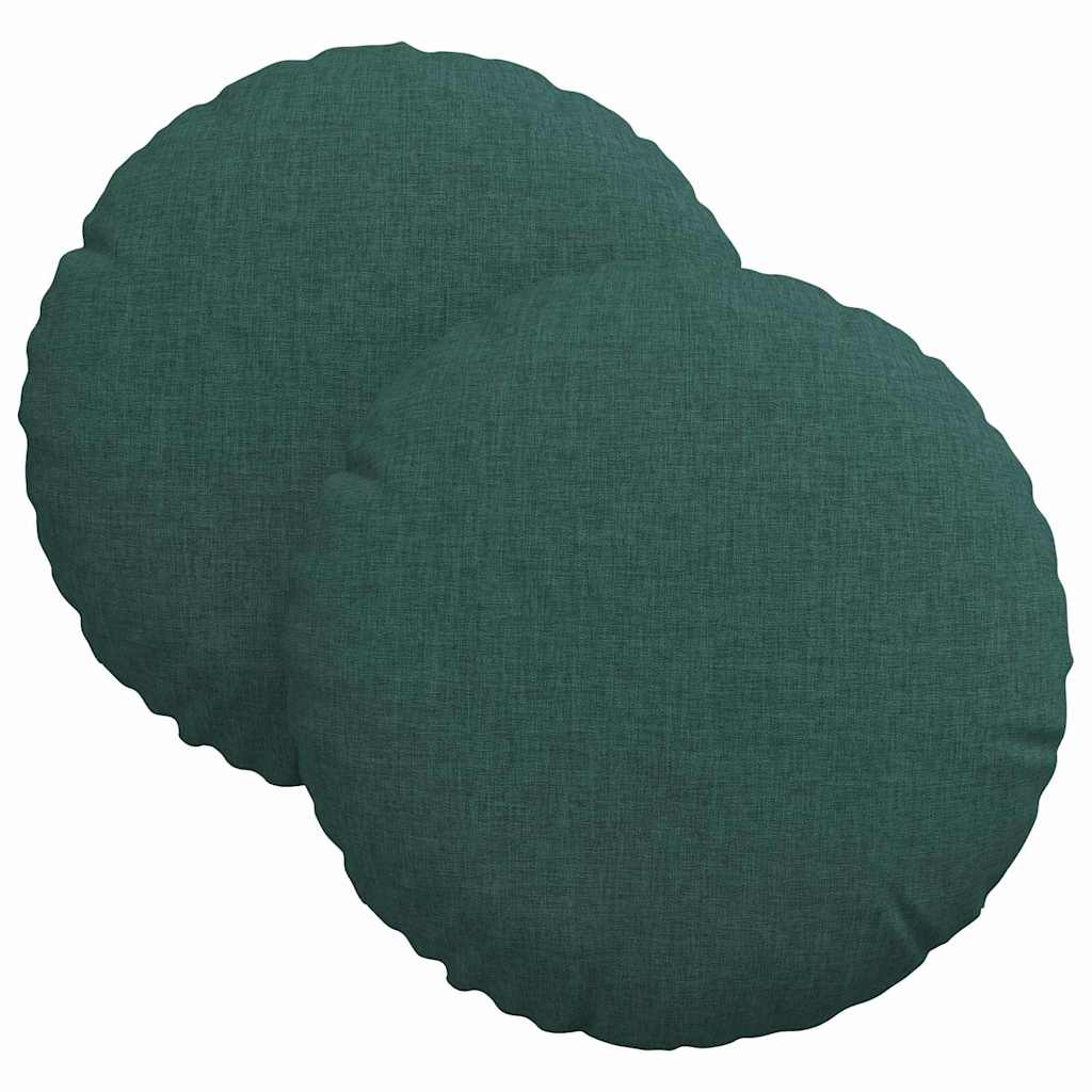 Sitzkissen 2 pcs Hellgrau Ø30 x 13 cm Stoff
