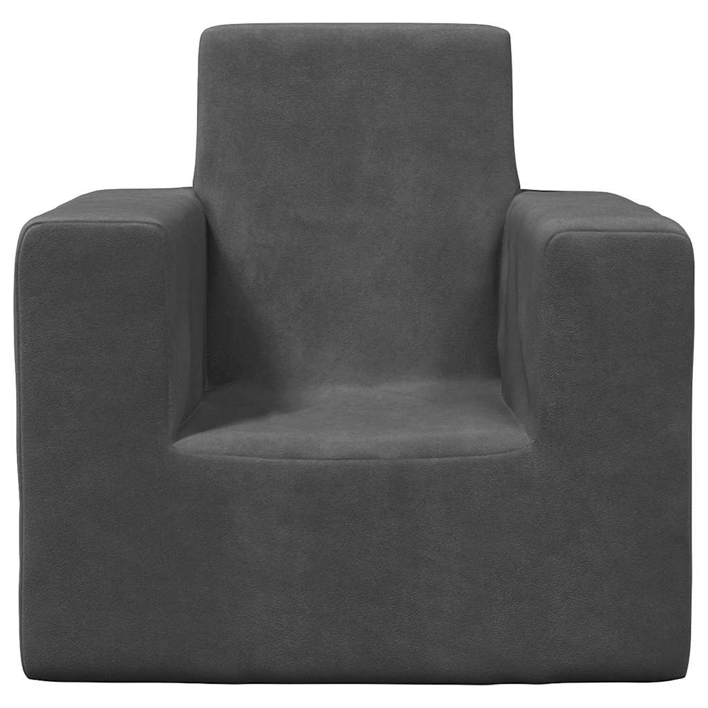 Kindersofa Hellgrau Weich Plüsch