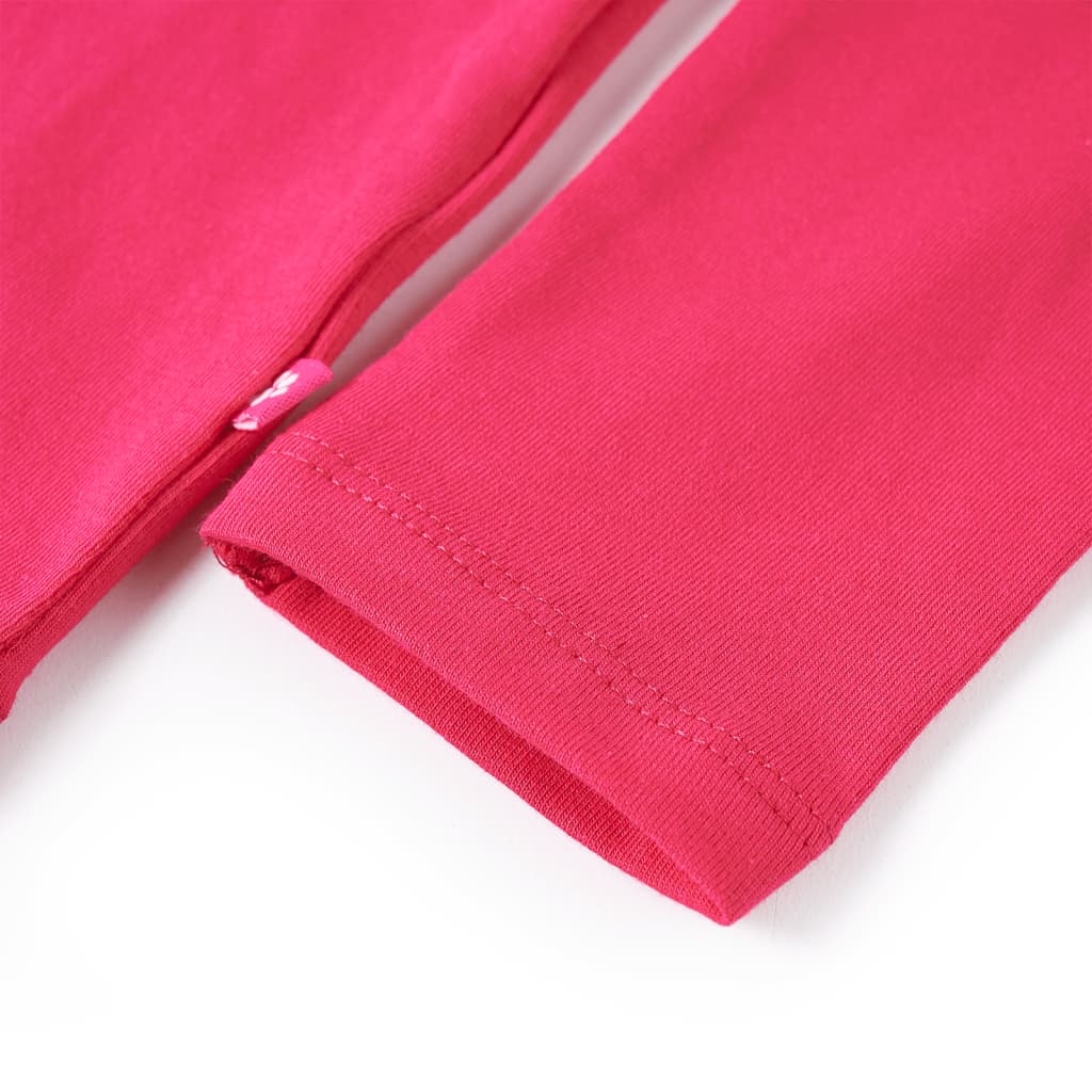 Kinder-Langarmshirt Knallrosa 128