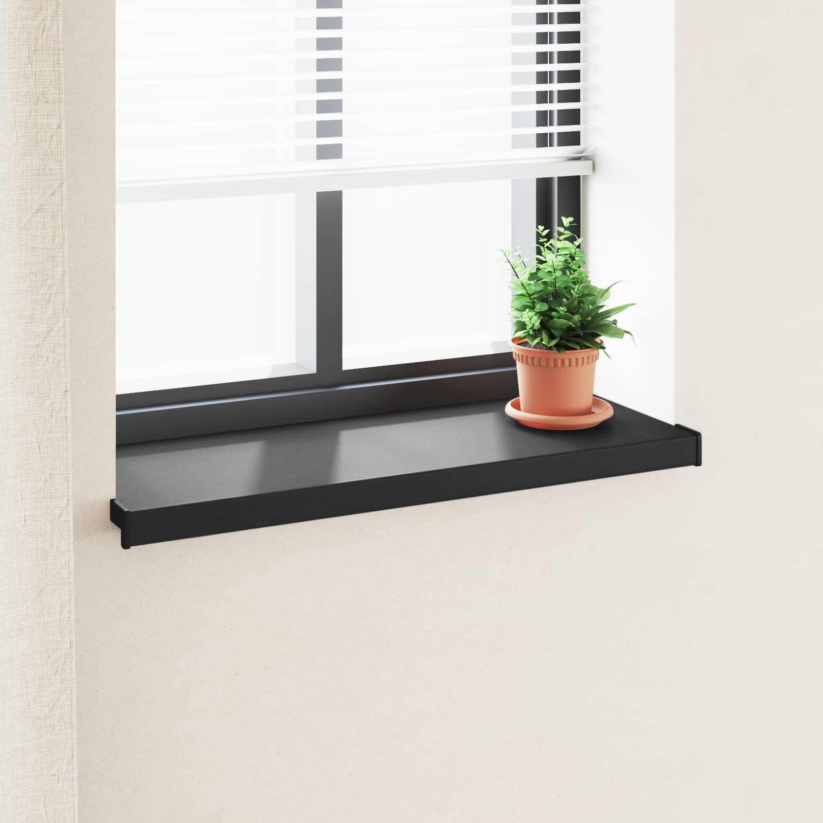 Fensterbank Weiß 60 x 10 x 4,5 cm PVC