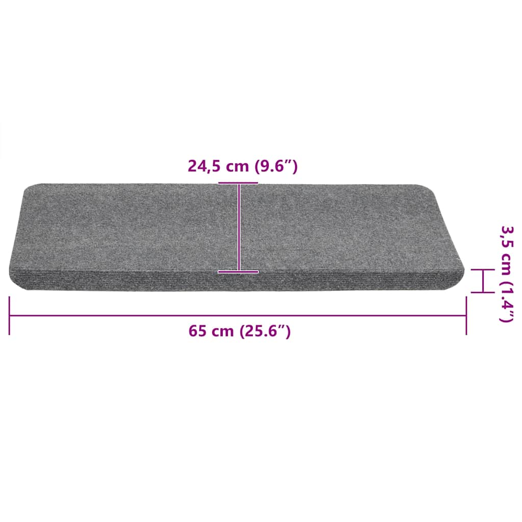 Stufenmatten Selbstklebend 15 Stk. 56x17x3 cm Beige