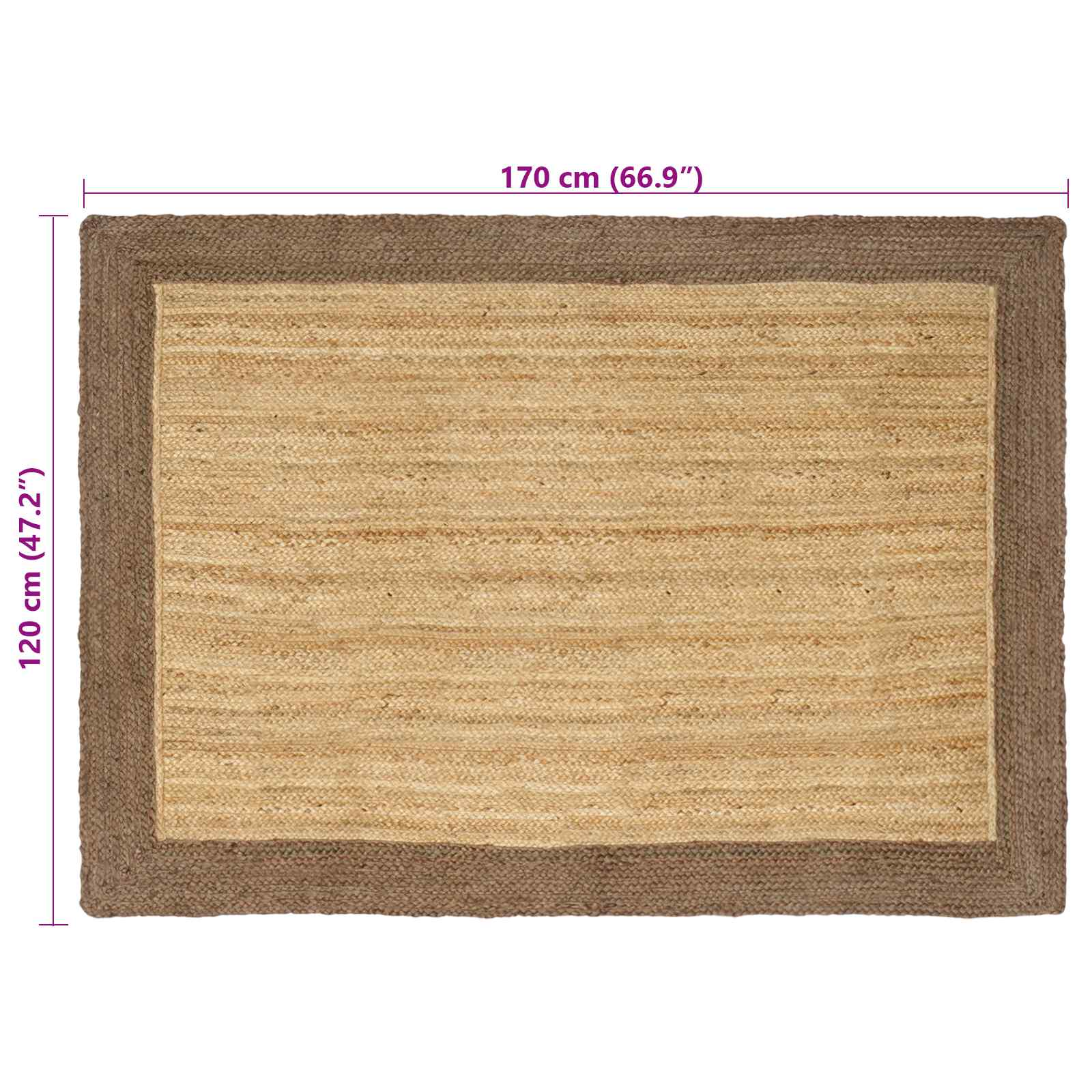 Bereichsteppiche Grau 60 x 110 cm Jute