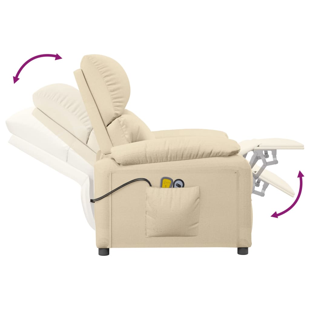 Massagesessel Elektrisch Schwarz Stoff